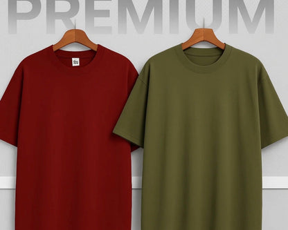 2 Pis Drop Shoulder T shirts