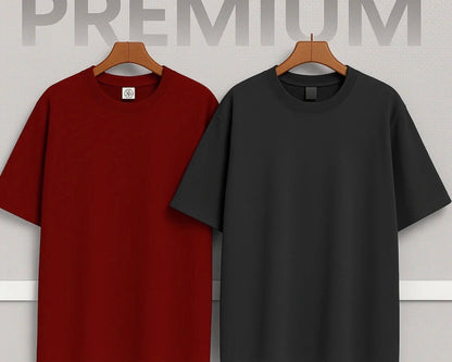 2 Pis Drop Shoulder T shirts